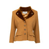Secondhand Oscar de la Renta Velvet Collar Wool Jacket - '90s