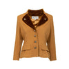 Secondhand Oscar de la Renta Velvet Collar Wool Jacket - '90s