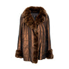 Secondhand Collection Privée Satin Coat with Fur - '90s
