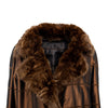 Secondhand Collection Privée Satin Coat with Fur - '90s