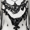 Secondhand Collection Privée Sheer Bead Embellished Long Top - '90s