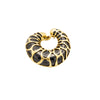 Secondhand Marina B Gold and Black metal Earrings - '80s