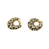Secondhand Marina B Gold and Black metal Earrings - '80s