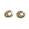 Secondhand Marina B Gold and Black metal Earrings - '80s