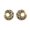 Secondhand Marina B Gold and Black metal Earrings - '80s