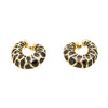 Secondhand Marina B Gold and Black metal Earrings - '80s