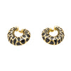 Secondhand Marina B Gold and Black metal Earrings - '80s