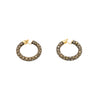 Secondhand Salvati Diamonds and Gold Hoop Earrings - '10s