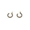 Secondhand Salvati Diamonds and Gold Hoop Earrings - '10s
