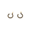 Secondhand Salvati Diamonds and Gold Hoop Earrings - '10s