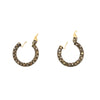 Secondhand Salvati Diamonds and Gold Hoop Earrings - '10s