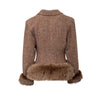 Secondhand Valentino Maroon & Brown Boucle Wool Jacket - '80s