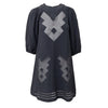 Secondhand Red Valentino Embroidered Crepe Flared Dress - '10s