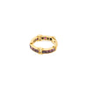 Secondhand Vintage 18K Yellow Gold Band Ring with Channel-Set Rubies - '80s