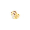 Secondhand Retro 18K Gold Cocktail Ring with Diamonds and Rubies - '40s