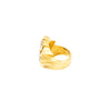 Secondhand Retro 18K Gold Cocktail Ring with Diamonds and Rubies - '40s