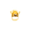 Secondhand Retro 18K Gold Cocktail Ring with Diamonds and Rubies - '40s
