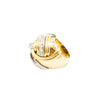 Secondhand Vintage 18K Yellow Gold & Diamond Knot Ring – '40s