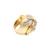 Secondhand Vintage 18K Yellow Gold & Diamond Knot Ring – '40s