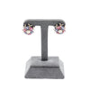 Secondhand Vintage 18K White Gold Gemstone Floral Clip Earrings ' 60s
