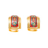 Secondhand Hermès Printed Enamel Clip On Earrings - '10s
