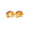 Secondhand Hermès Printed Enamel Clip On Earrings - '10s