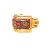 Secondhand Hermès Printed Enamel Clip On Earrings - '10s