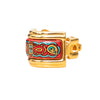 Secondhand Hermès Printed Enamel Clip On Earrings - '10s