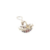 Secondhand Vintage 18K White Gold Gemstone Floral Clip Earrings ' 60s