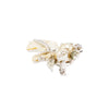 Secondhand Vintage Bird & Leaf Brooch with Faux Pearls and Rhinestones - '50s