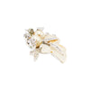 Secondhand Vintage Bird & Leaf Brooch with Faux Pearls and Rhinestones - '50s