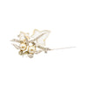 Secondhand Vintage Bird & Leaf Brooch with Faux Pearls and Rhinestones - '50s