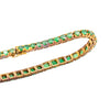 Secondhand 18K Gold Tennis Bracelet with 41 Natural Emeralds - '80s
