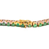 Secondhand 18K Gold Tennis Bracelet with 41 Natural Emeralds - '80s