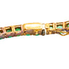 Secondhand 18K Gold Tennis Bracelet with 41 Natural Emeralds - '80s
