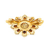 Secondhand Retro Sunburst Brooch in Gold with Garnet and Emerald Accents ' 60s