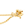 Secondhand Vintage 18K Gold Double Clip Brooch with Diamonds – Retro Bow Sheaf Design - '40s