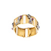 Secondhand Extraordinary French Gold Bracelet with Gem-Set Panels - '40s
