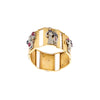 Secondhand Extraordinary French Gold Bracelet with Gem-Set Panels - '40s