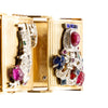 Secondhand Extraordinary French Gold Bracelet with Gem-Set Panels - '40s