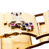 Secondhand Extraordinary French Gold Bracelet with Gem-Set Panels - '40s
