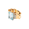 Secondhand Retro 18k Gold Bracelet with Aquamarine and Diamonds – '40s