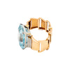 Secondhand Retro 18k Gold Bracelet with Aquamarine and Diamonds – '40s
