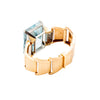 Secondhand Retro 18k Gold Bracelet with Aquamarine and Diamonds – '40s