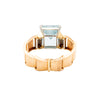 Secondhand Retro 18k Gold Bracelet with Aquamarine and Diamonds – '40s