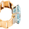 Secondhand Retro 18k Gold Bracelet with Aquamarine and Diamonds – '40s