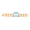 Secondhand Retro 18k Gold Bracelet with Aquamarine and Diamonds – '40s
