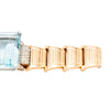 Secondhand Retro 18k Gold Bracelet with Aquamarine and Diamonds – '40s