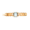 Secondhand Retro 18k Gold Bracelet with Aquamarine and Diamonds – '40s