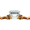 Secondhand Retro 18k Gold Bracelet with Aquamarine and Diamonds – '40s